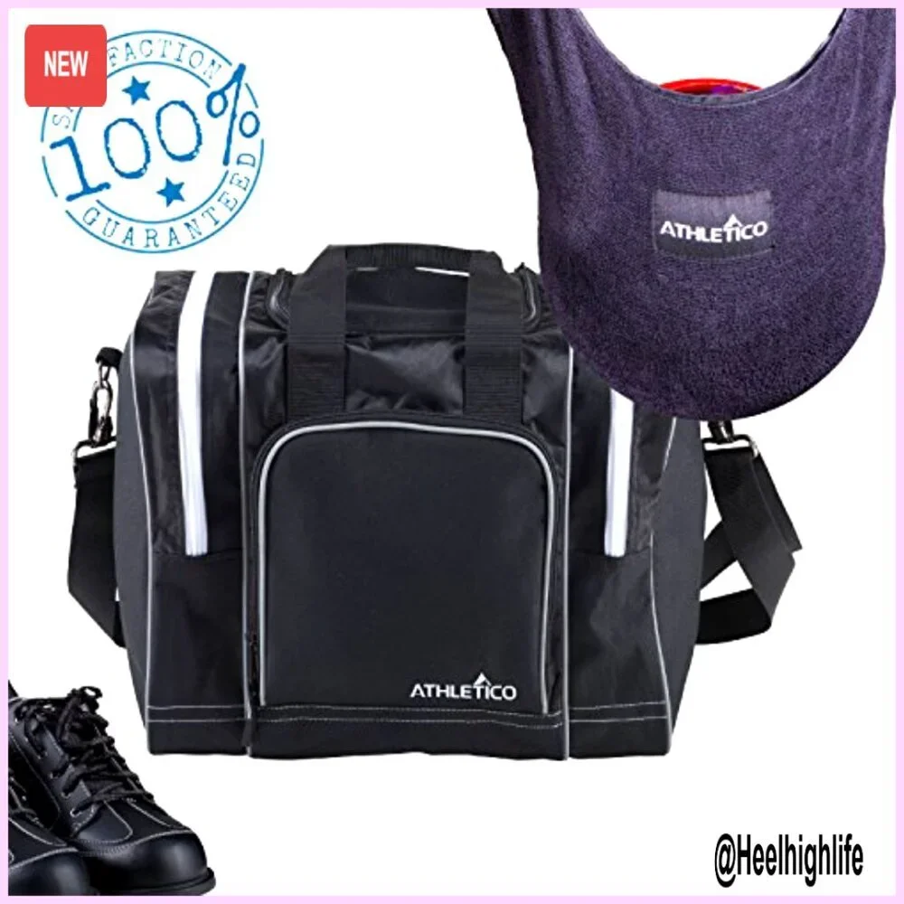 Bowling Tote with Seesaw Polisher, Microfiber Construction, Adjustable Strap